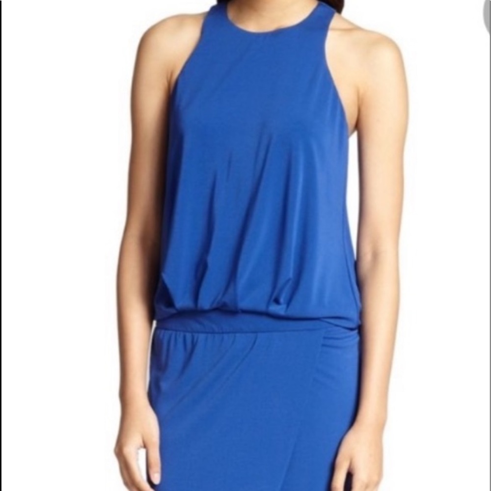 Elizabeth and James S royal blue sleeveless dress